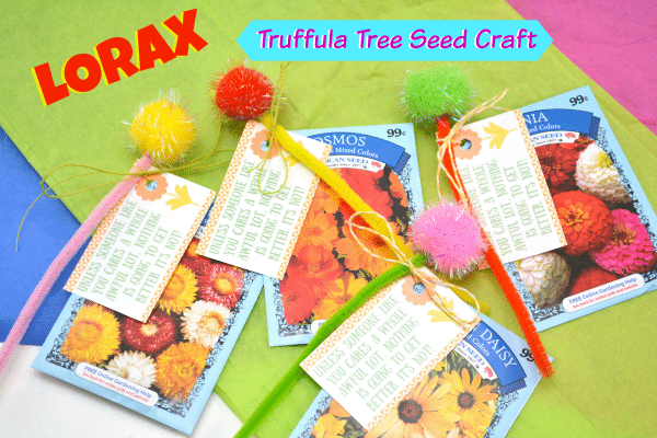 Lorax Truffula Tree Seed Craft