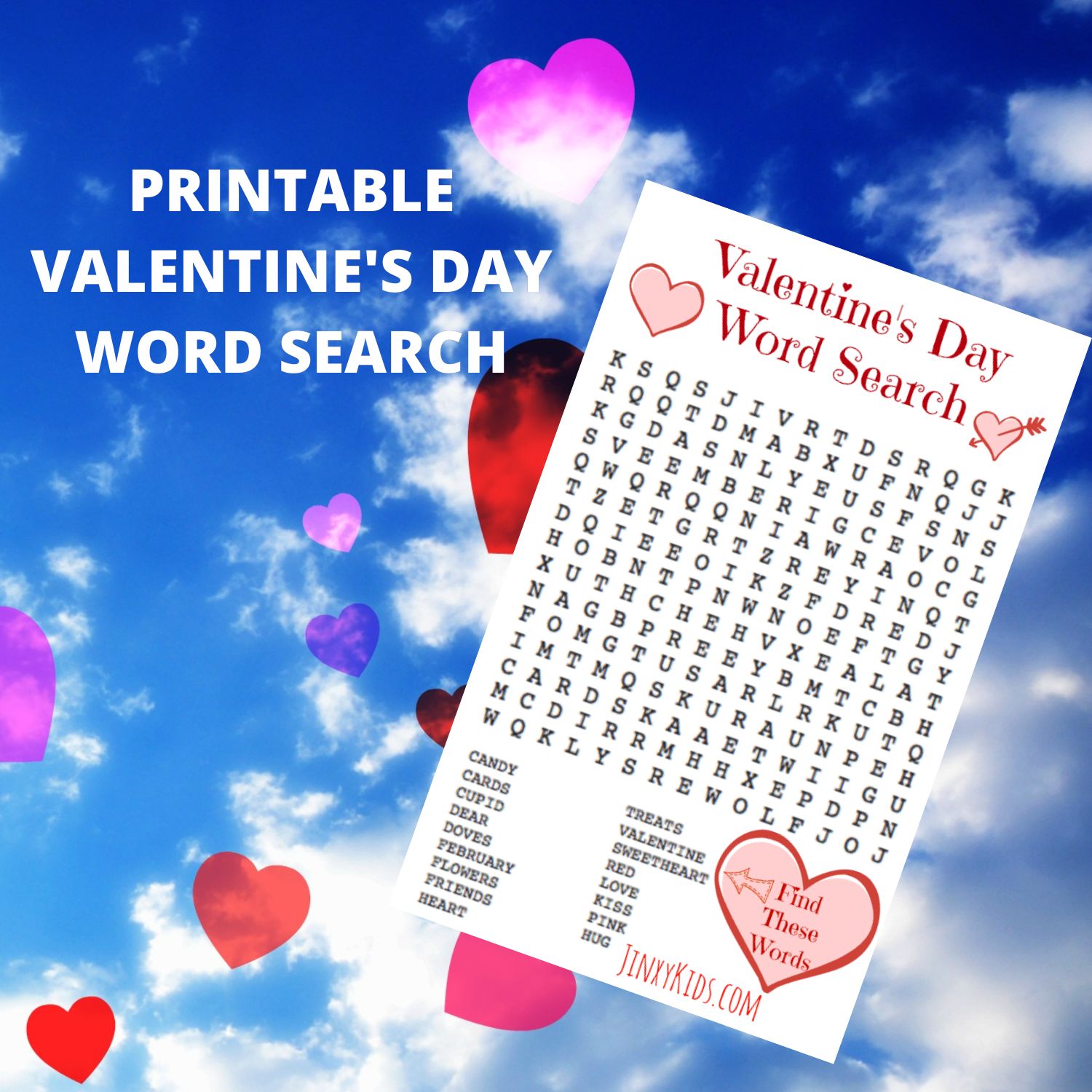 PRINTABLE VALENTINE'S DAY WORD SEARCH (1500 × 1500 px)