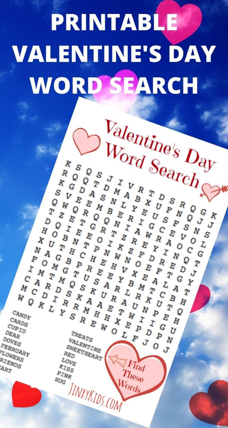 Valentine S Day Word Search Printable For Kids