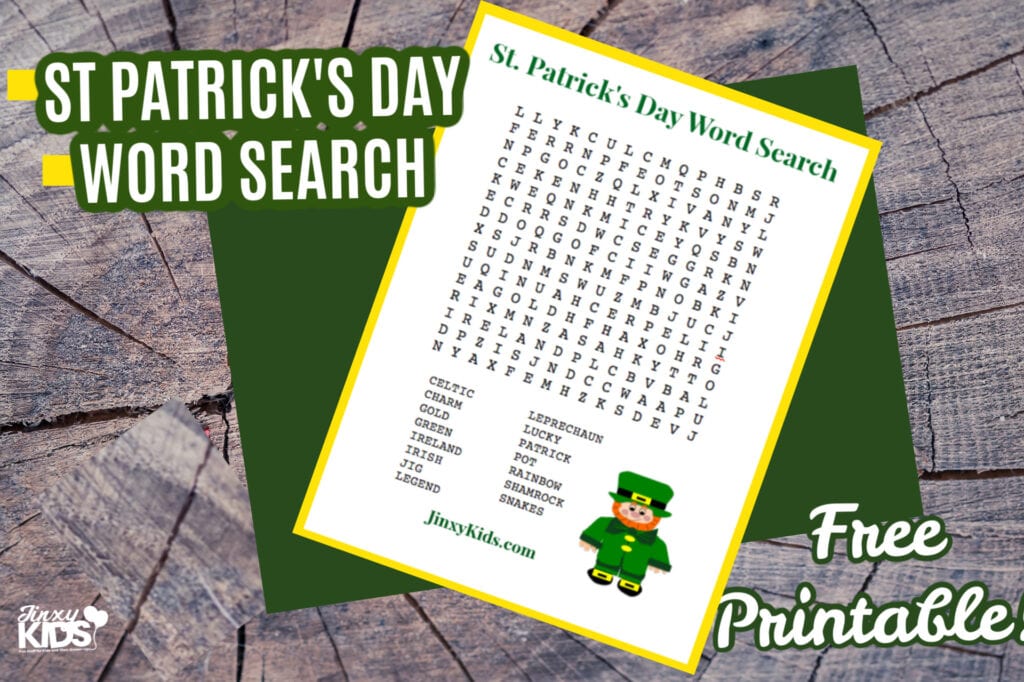 St Patricks DAy Word Search Puzzle Printable