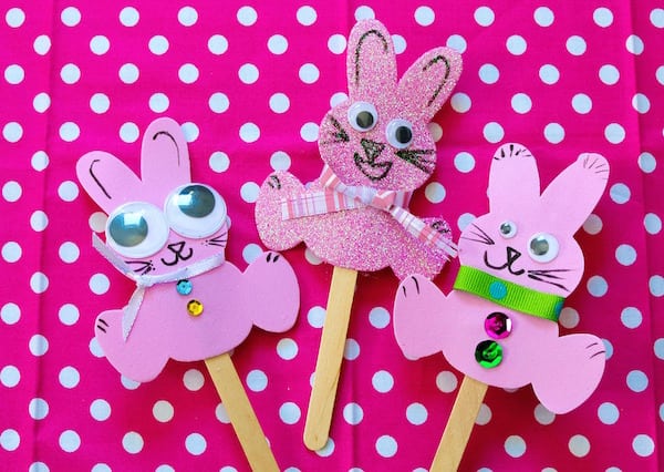 Make this Funny Bunny Craft using craft foam, craft sticks and embellishments. They can help celebrate spring or Easter or to accompany bunny-themed books.