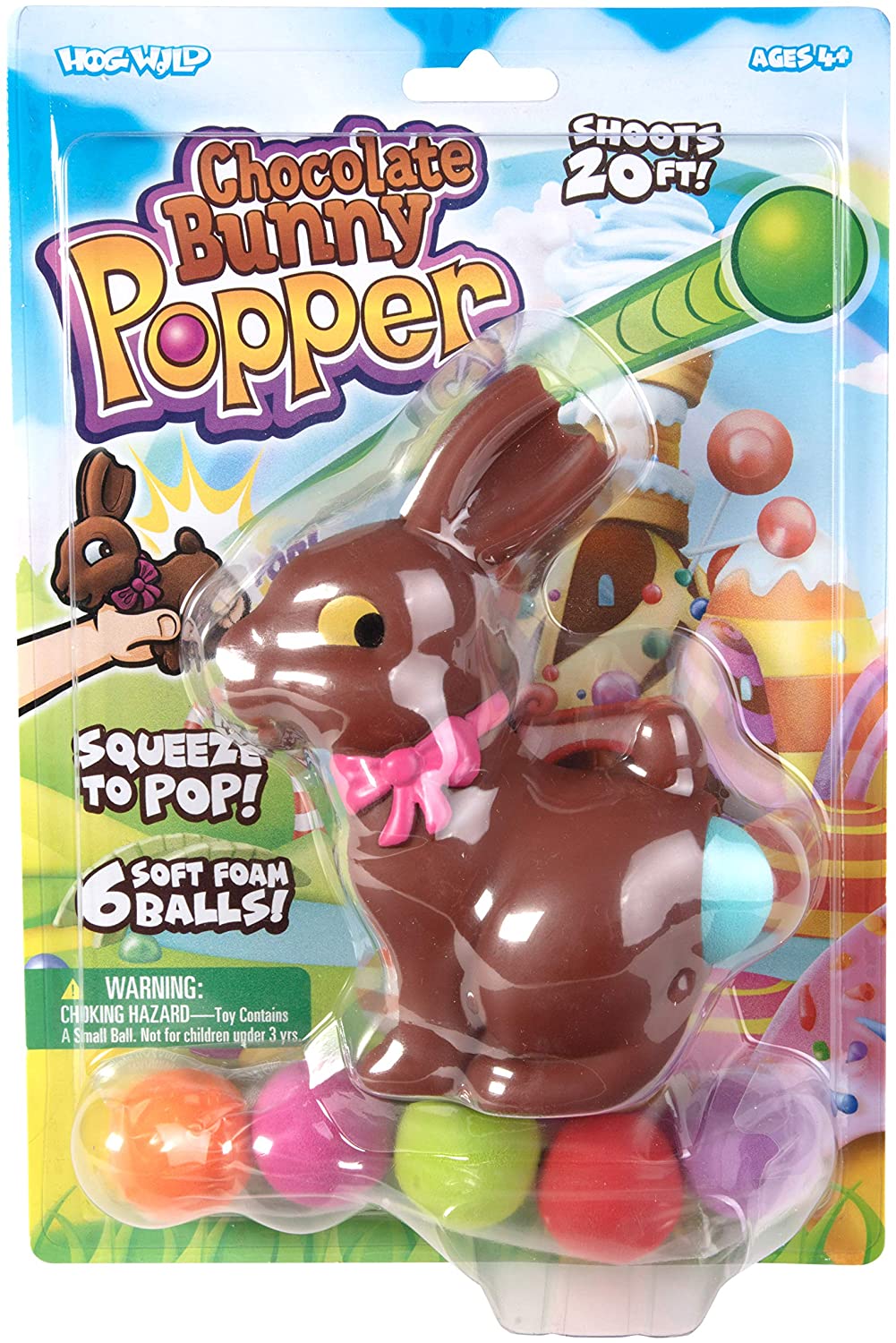 chocolate bunny popper toy