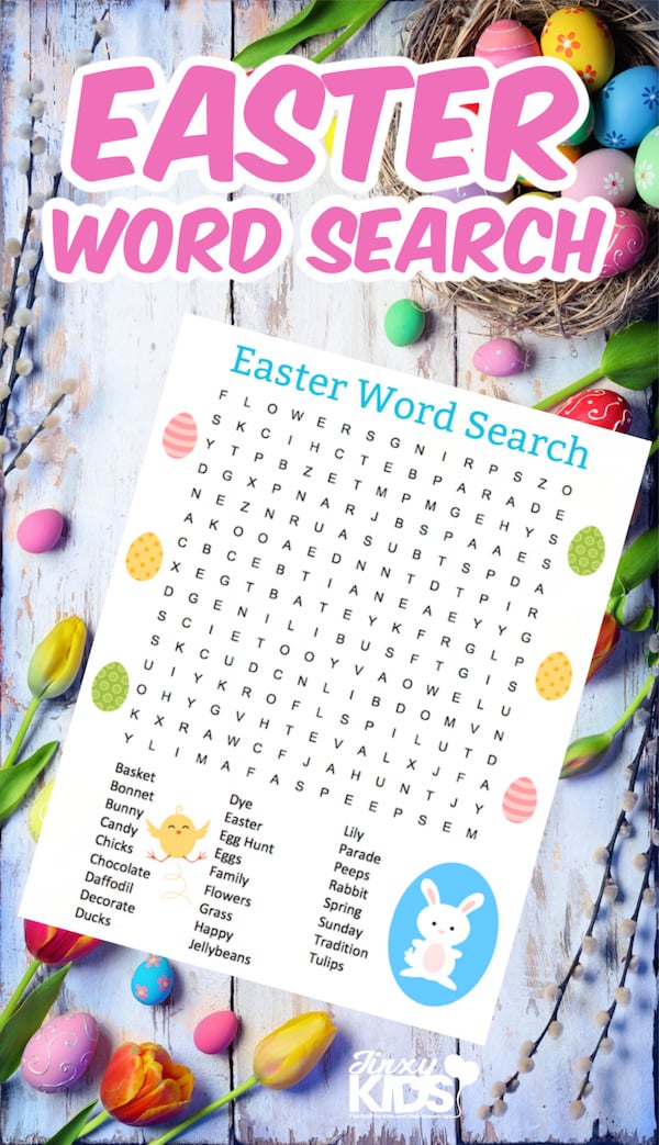 Printable Easter Word Search Puzzle - Jinxy Kids