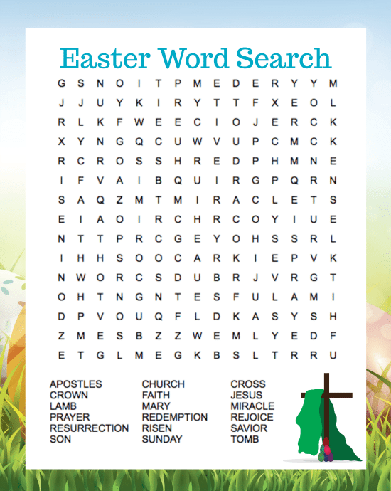 Printable Religious Easter Word Search Puzzle Jinxy Kids