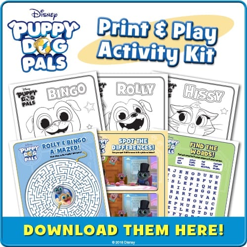 Puppy Dog Pals Printable Activity Sheets