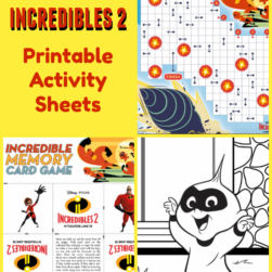 Printable Incredibles Activity Sheets