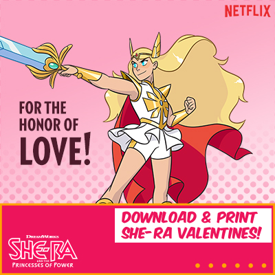 FREE Printable She-Ra Valentines