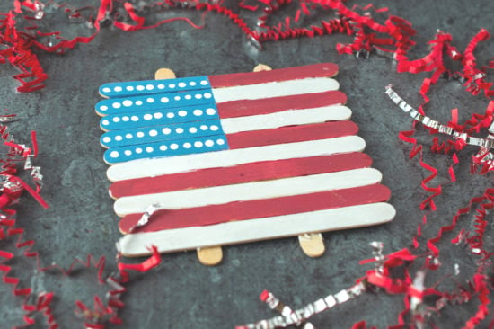 Wonderfoam Peel Stick USA American Flag Patriotic Kit Cub Boy Girl Scout Craft 