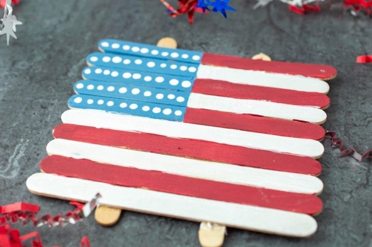 Popsicle Stick American Flag Craft for Kids