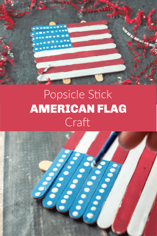 Popsicle Stick American Flag Craft
