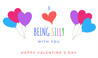 “I Love Being Silly with You” Valentine printable template