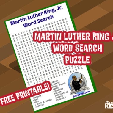 Free Printable Martin Luther King Jr Word Search Puzzle