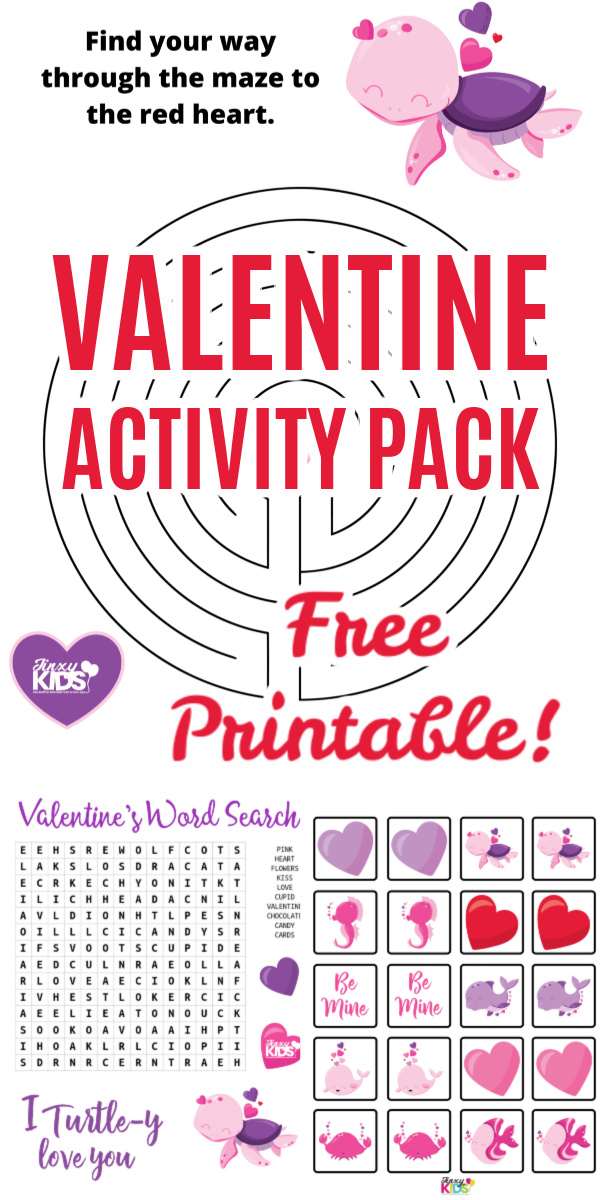 Valentine's Day Printable Activity Pack - Jinxy Kids