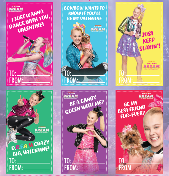 Free Printable JoJo Siwa Valentines