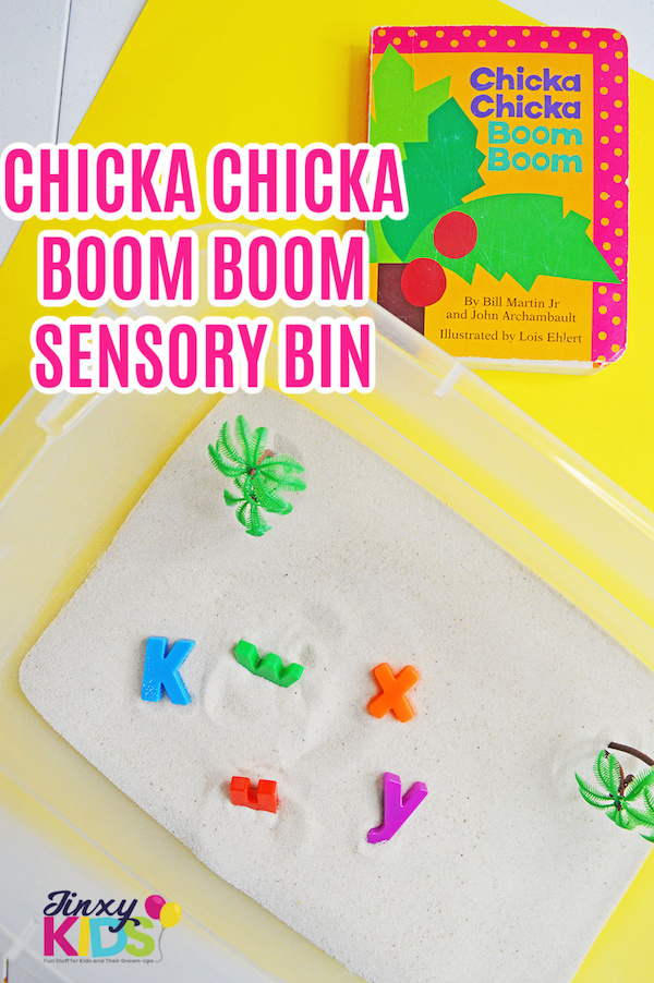 Chicka Chicka Boom Boom Sensory Bin