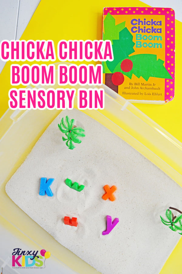 Chicka Chicka Boom Boom Sensory Bin