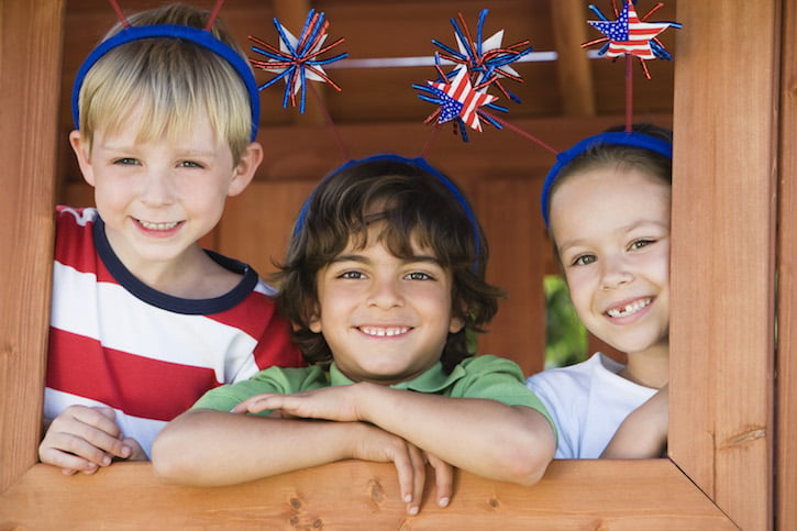 Children Dressed for 4th of July