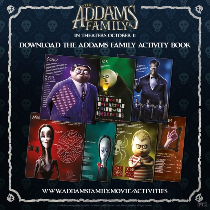 The Addams Family Free Printable Activity Sheets Jinxy Kids