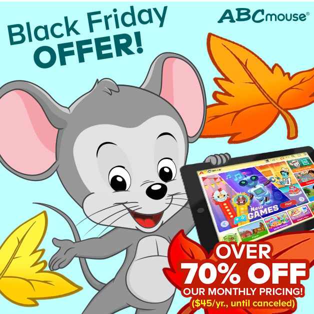 ABCmouse Black Friday Deal EXTENDED to 2024 - Over 70% Off! + FREE