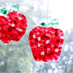 Melted Beads Apple Suncatchers Craft