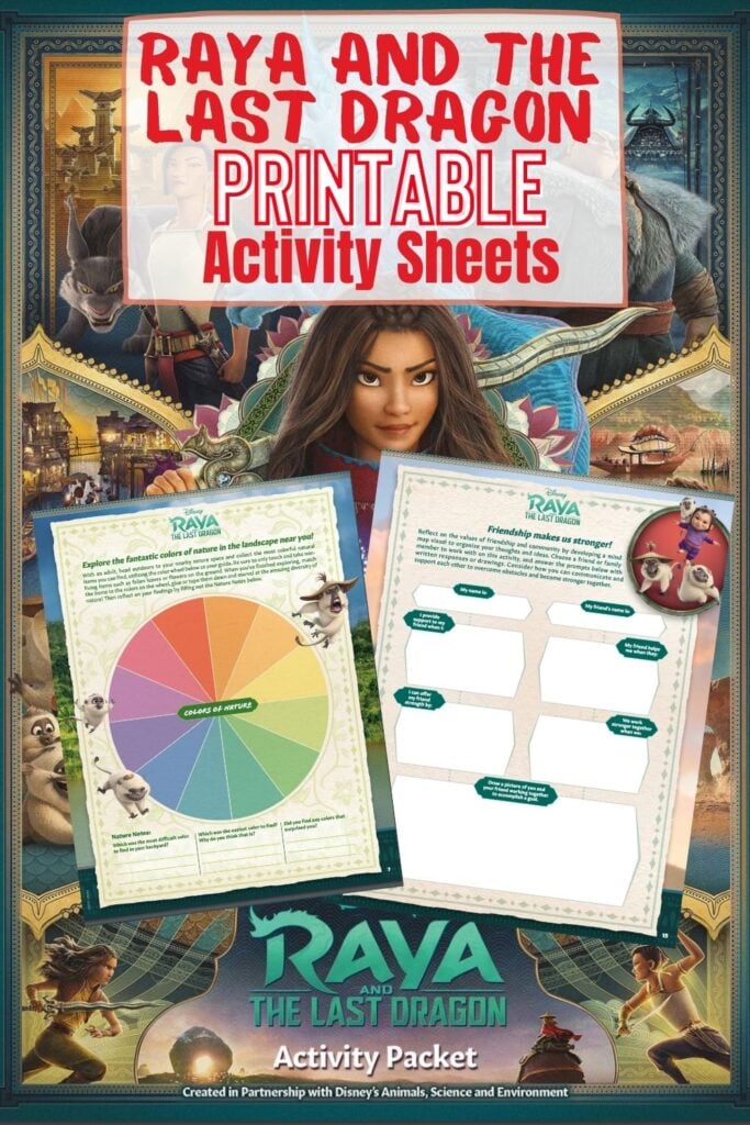 Raya and the Last Dragon Printable Activity Sheets