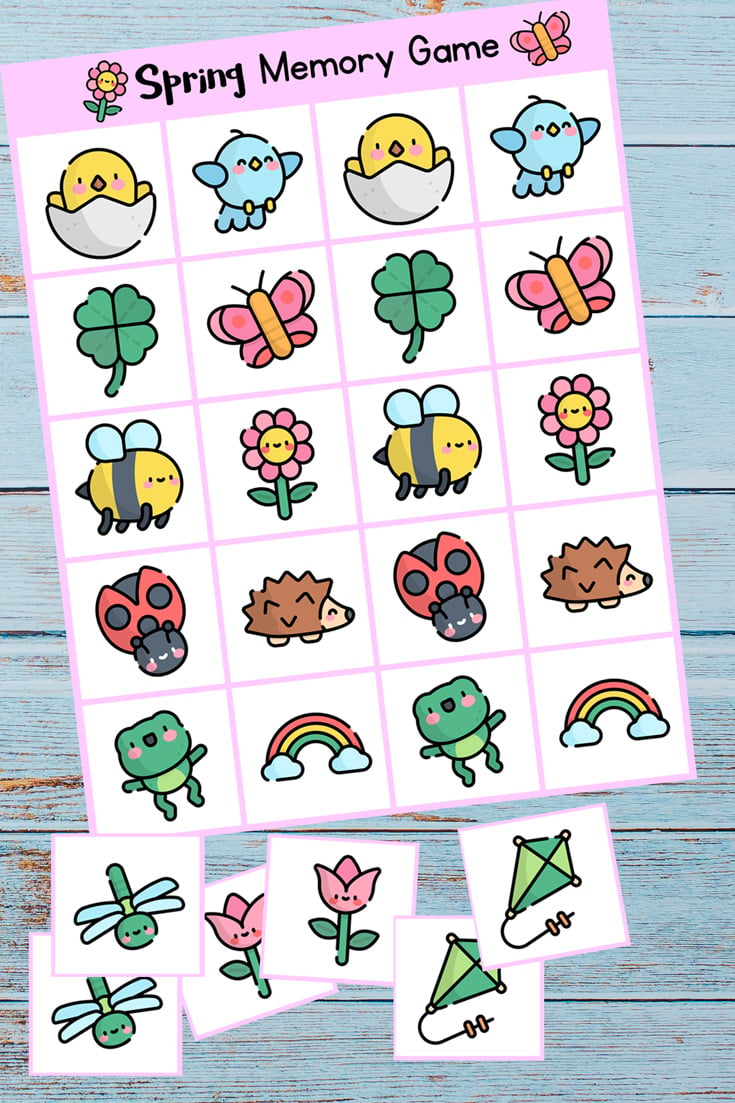 free printable spring memory game jinxy kids