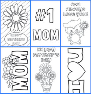 Free Printable Mother's Day Cards to Color - Jinxy Kids