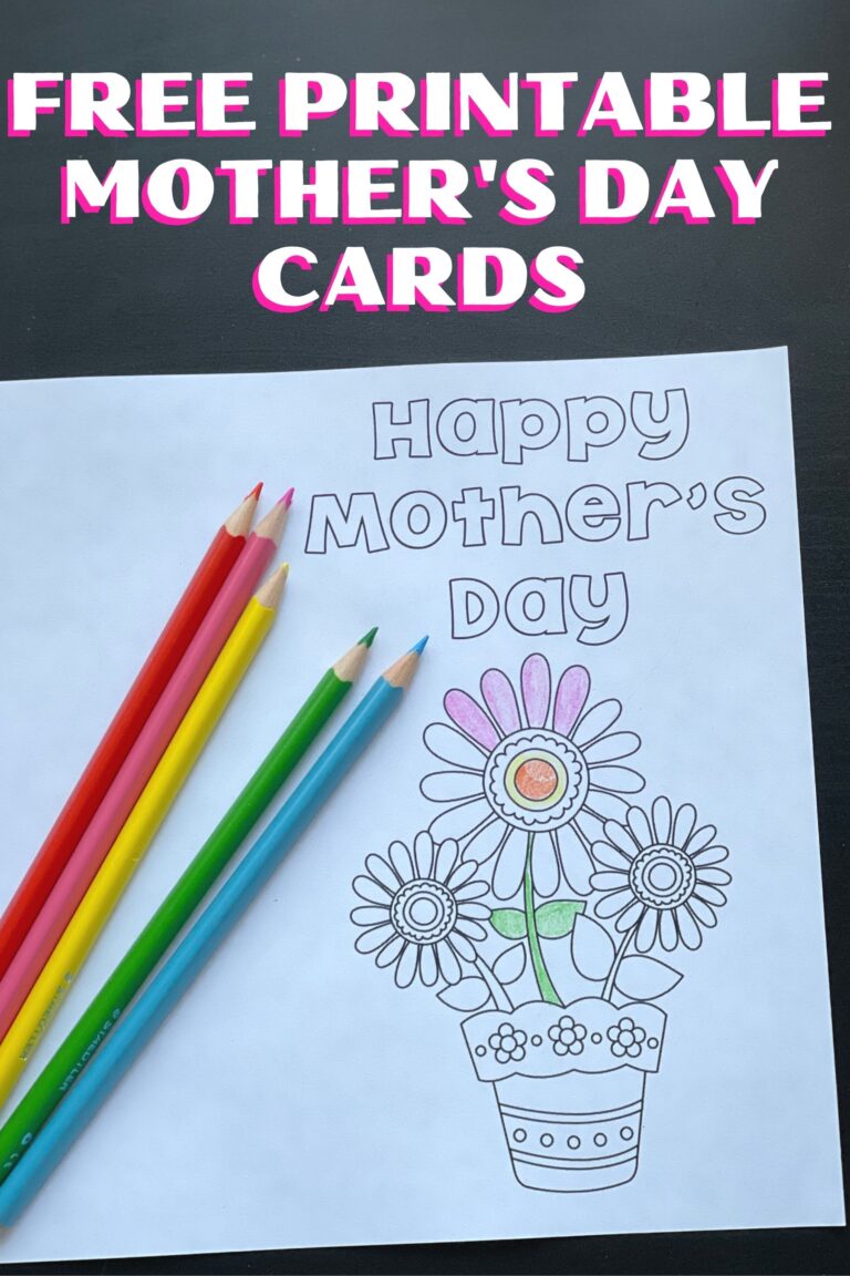 Free Printable Mother's Day Cards to Color - Jinxy Kids