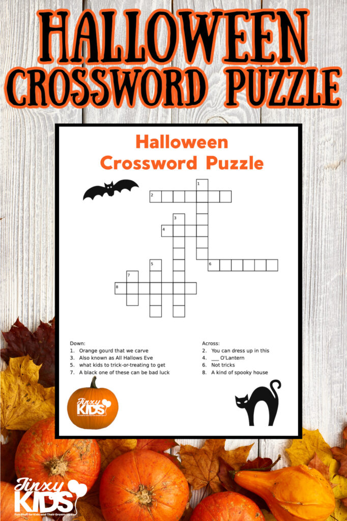 Halloween Crossword Puzzle Printable
