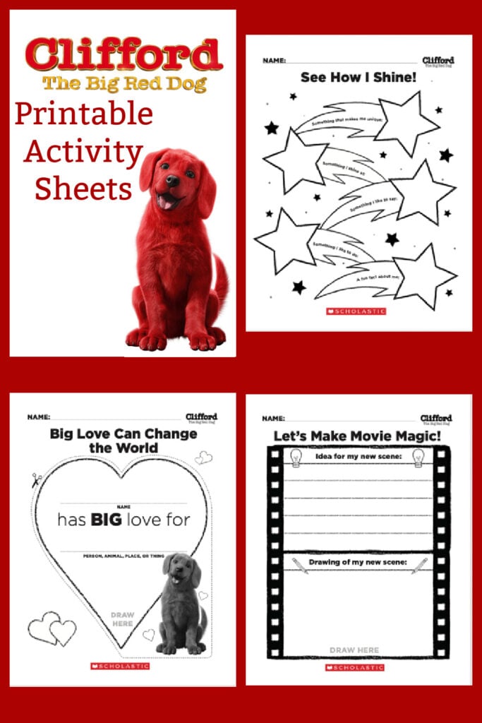 Clifford the Big Red Dog Printable Activity Sheets