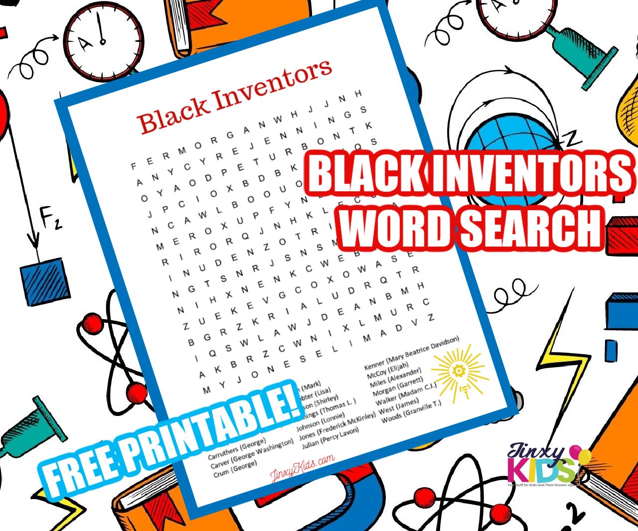 Black Inventors Word Search Classicsdiy