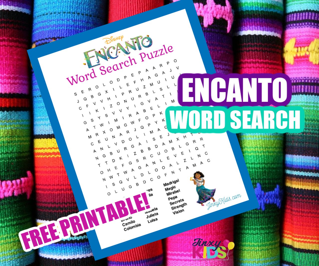 free printable encanto word search puzzle jinxy kids