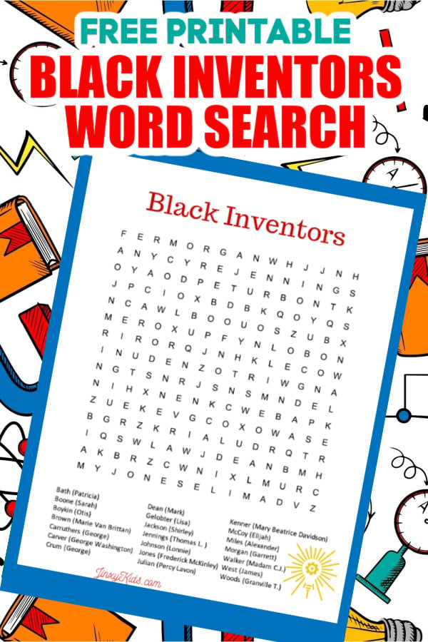 Free Printable Black Inventors Word Search Puzzle