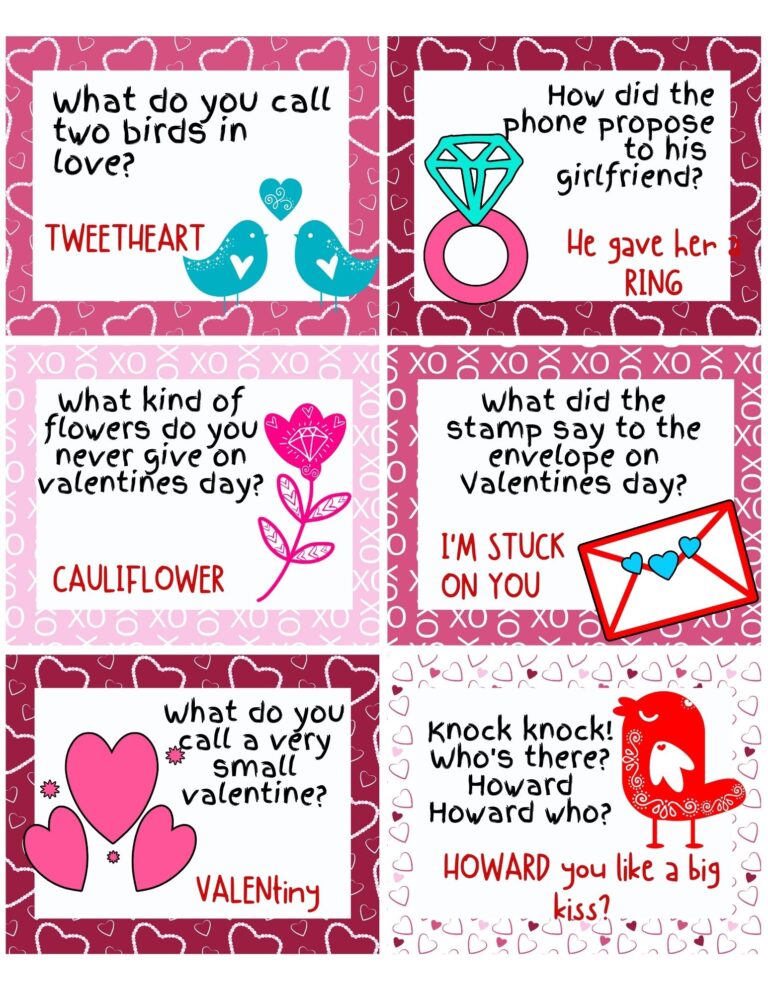 FREE Printable Valentine Lunchbox Notes - Jinxy Kids