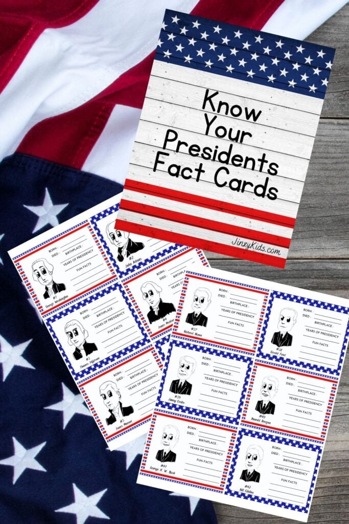 Presidential Fact Cards Activity