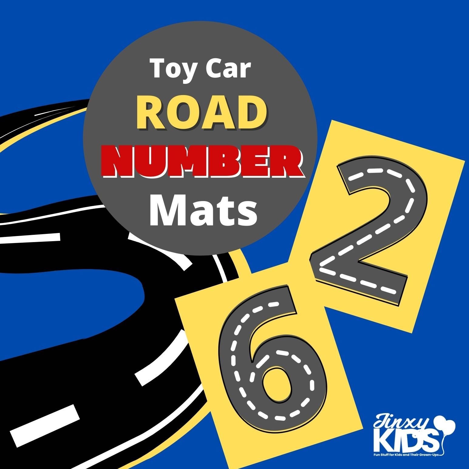 Toy Car Road Number Mats