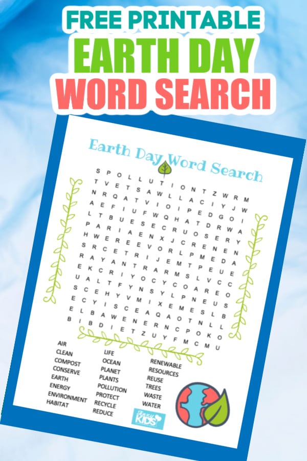 Free Printable EARTH DAY Word Search Puzzle (1)