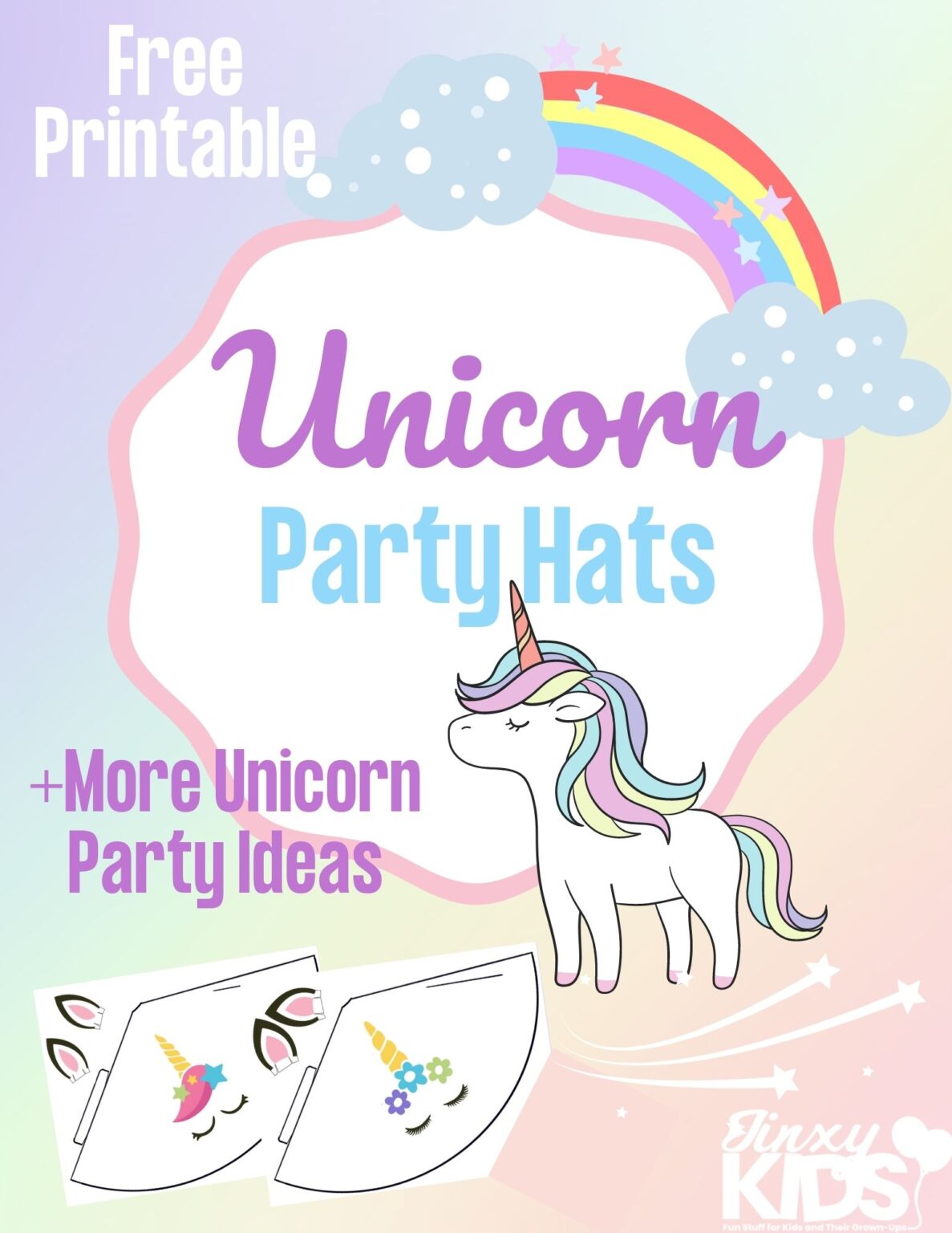 free-printable-unicorn-party-hats-more-unicorn-birthday-party-ideas