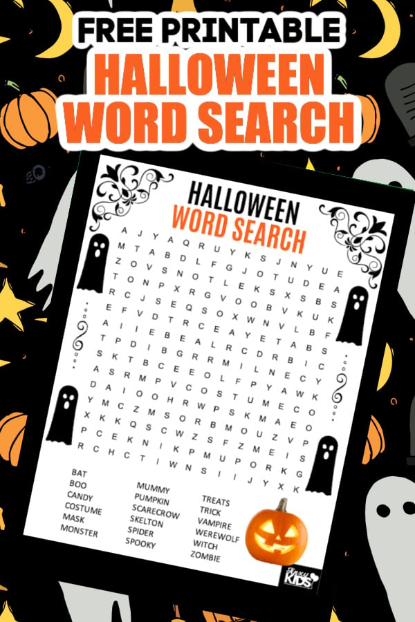 Free Printable Halloween Word Search Puzzle