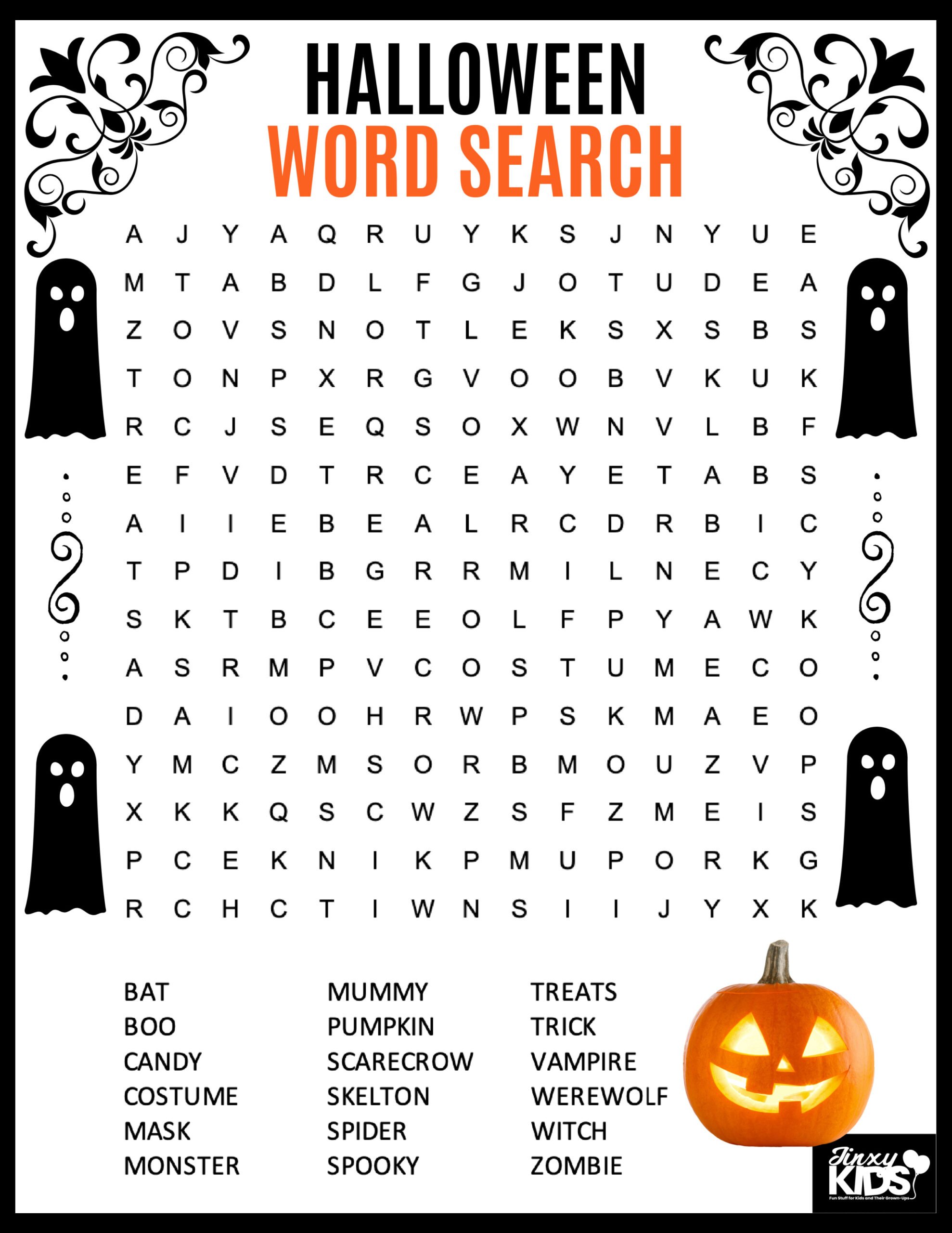 Halloween Word Search