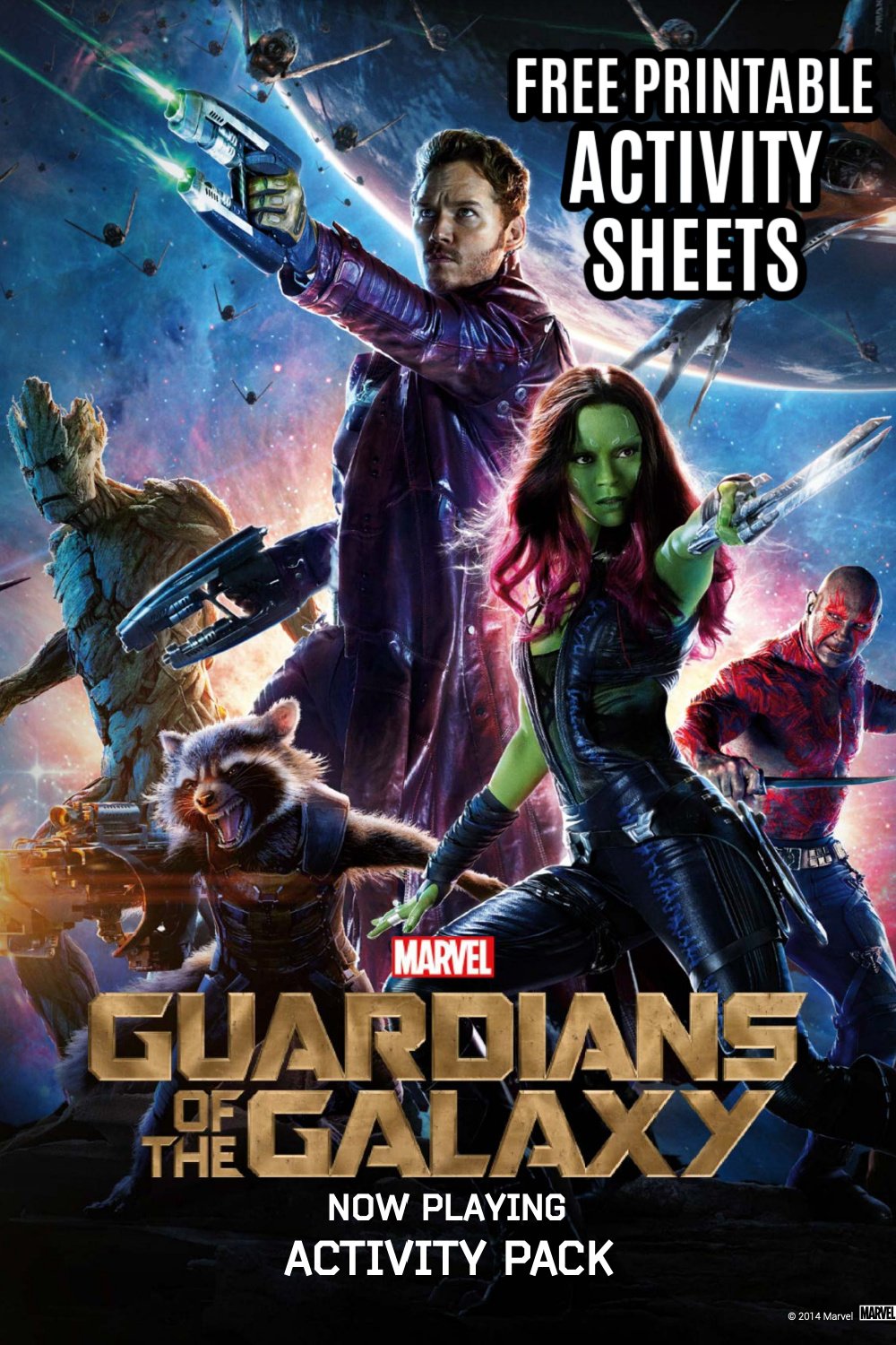FREE PRINTABLE GUARDIANS OF THE GALAXY ACTIVITY SHEETS