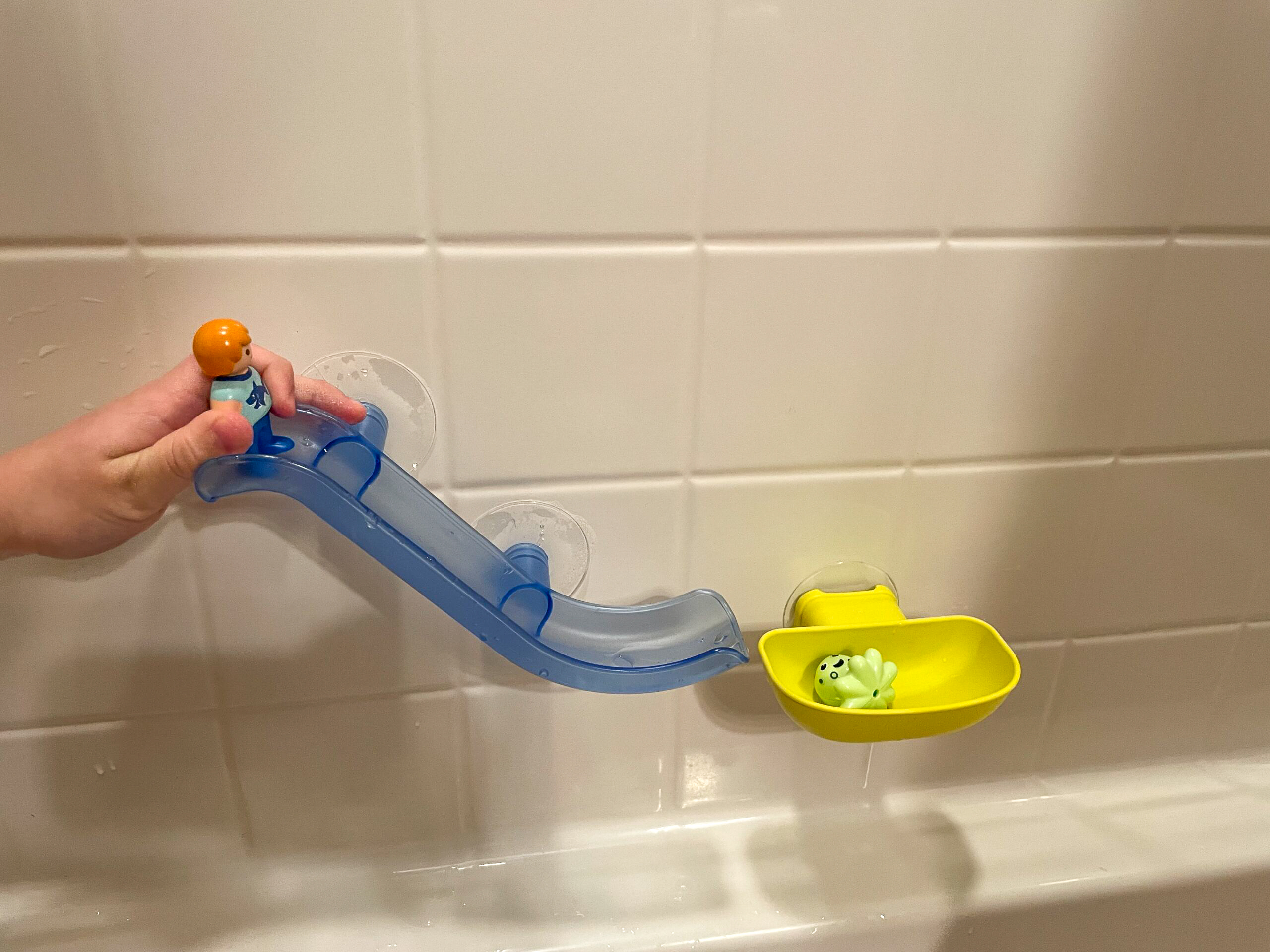 playmobil aqua bath toy waterslide