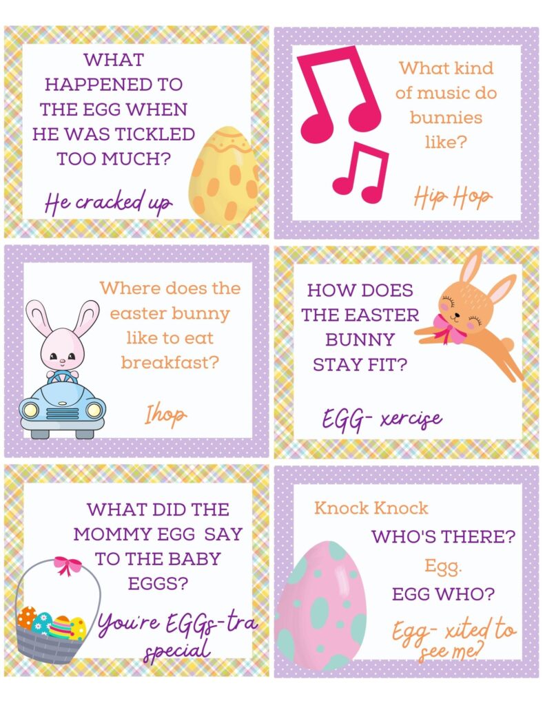 FREE Printable Easter Lunchbox Notes - Jinxy Kids