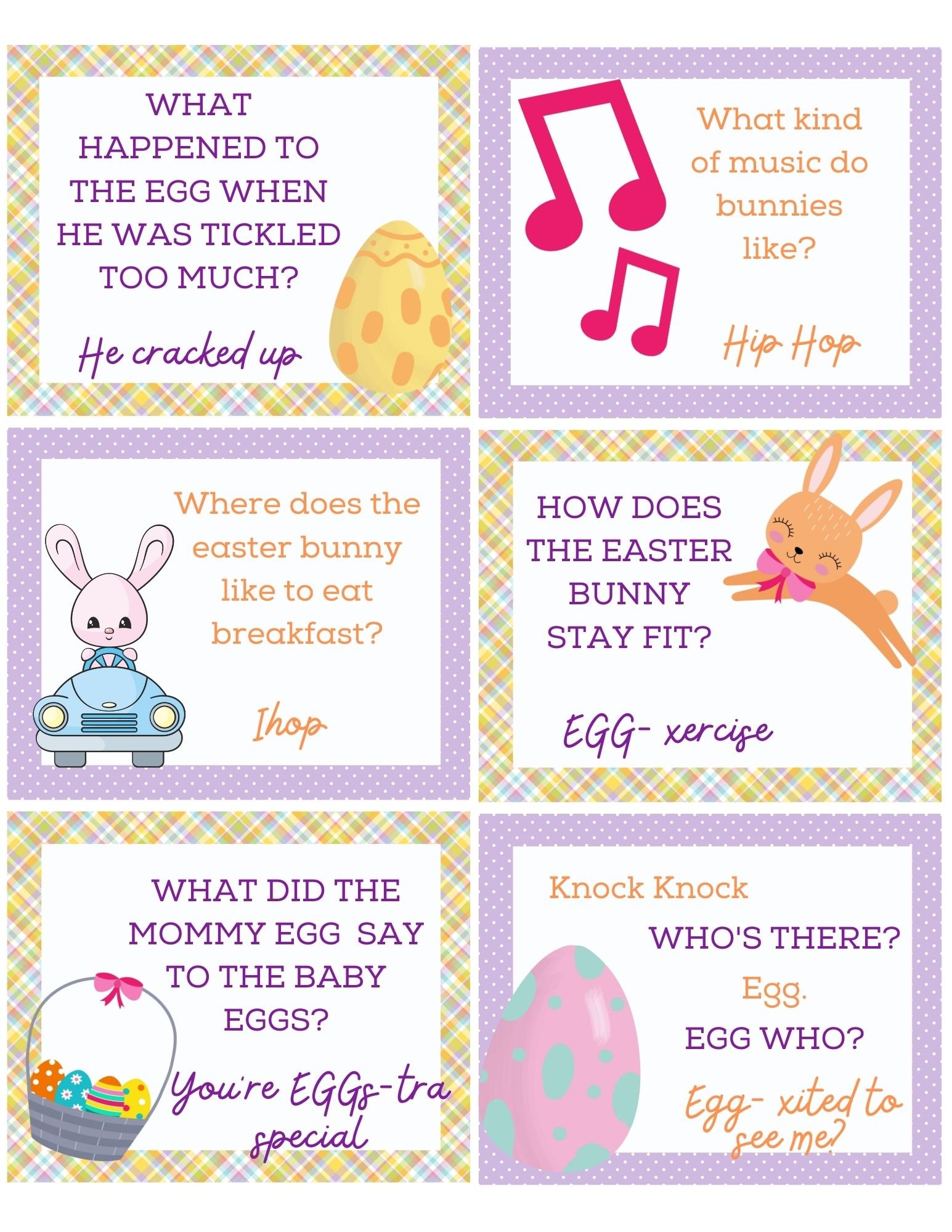 Easter lunchbox cards page 1