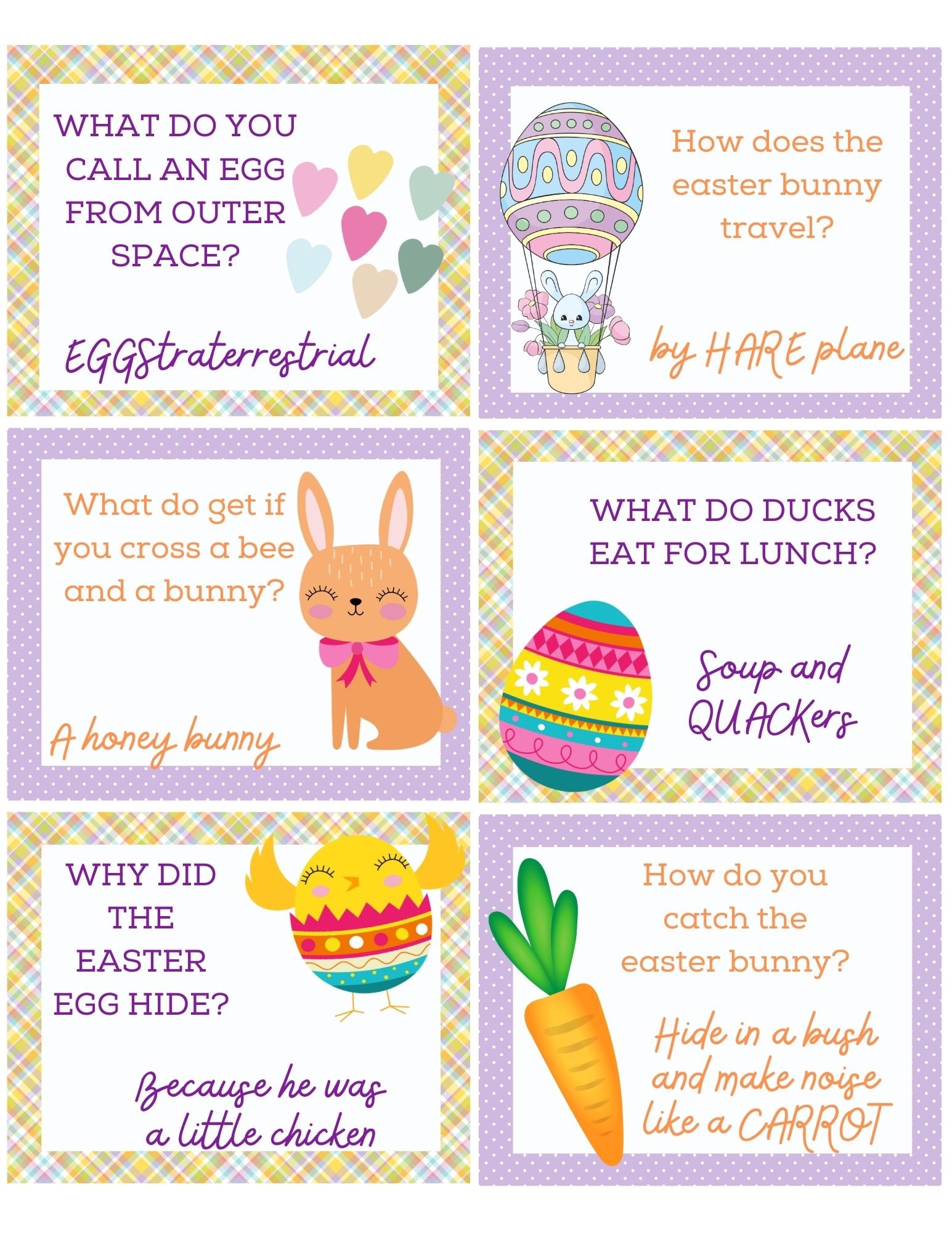 Easter lunchbox notes - page 2