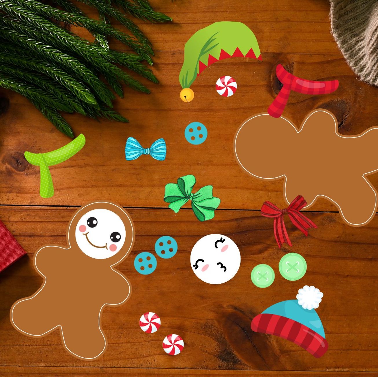 Roll and Decorate Gingerbread Man Game for Christmas.