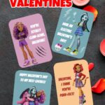 Free Printable Monster High Valentine Cards.
