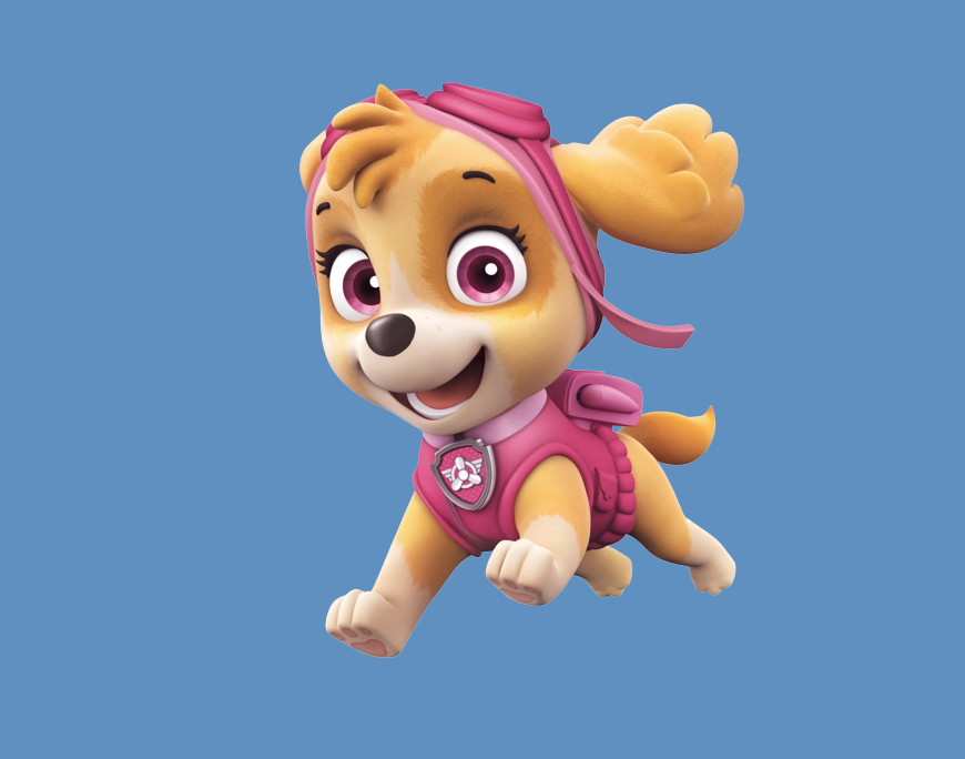 Paw Patrol Skye Character Running.