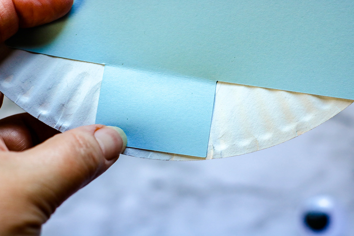 Elephant Paper Plate craft ear attachment.