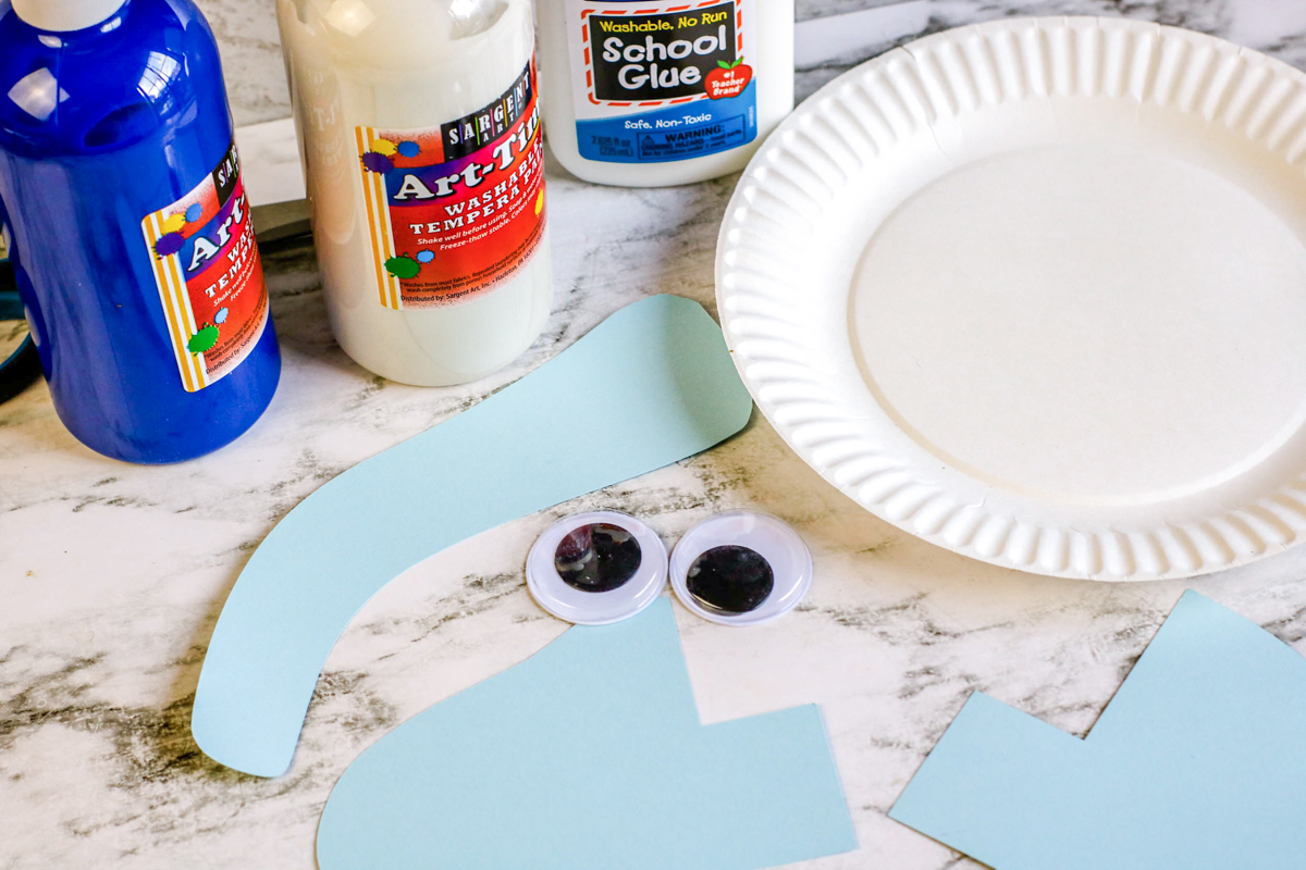 Elephant Paper Plate Craft Supplies.